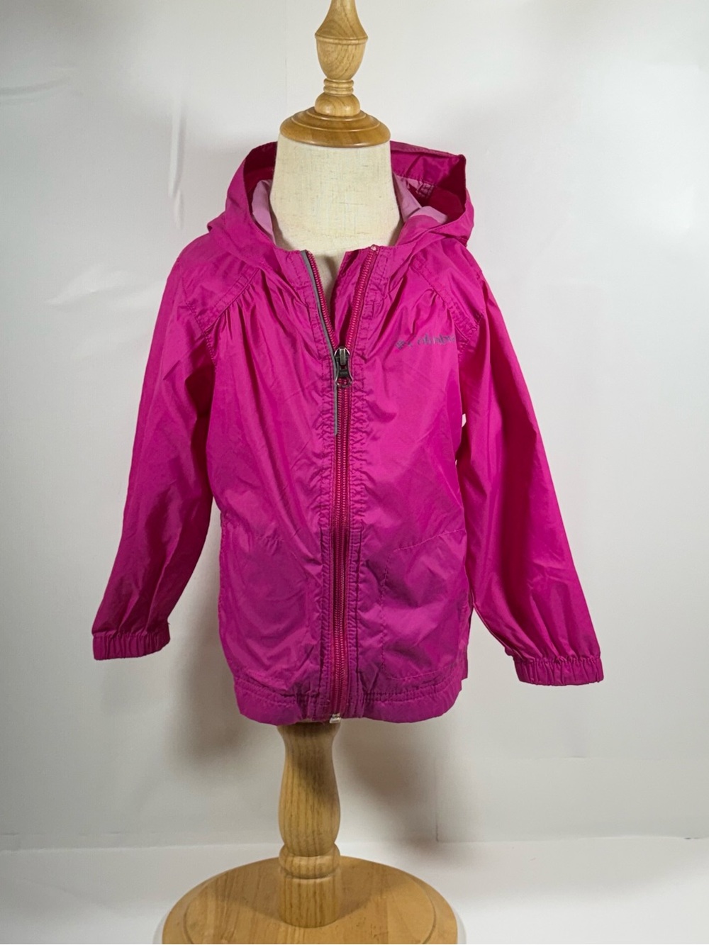 Columbia Kids Fuchsia Hooded Rain Jacket